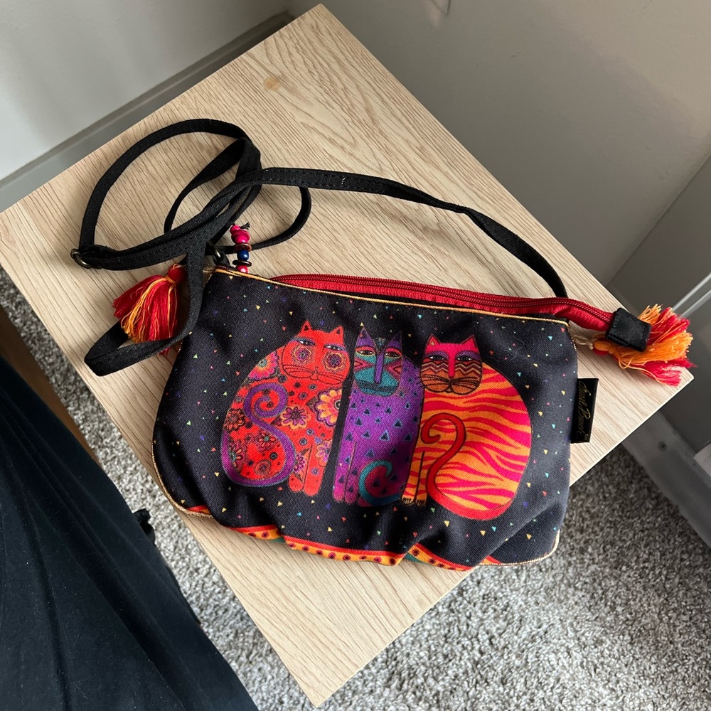 Laurel Burch Feline Friends Crossbody Bag Feline Friends